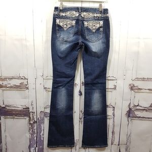 SOLD  - Miss Me Floral Pocket Mid-Rise Bootcut 28